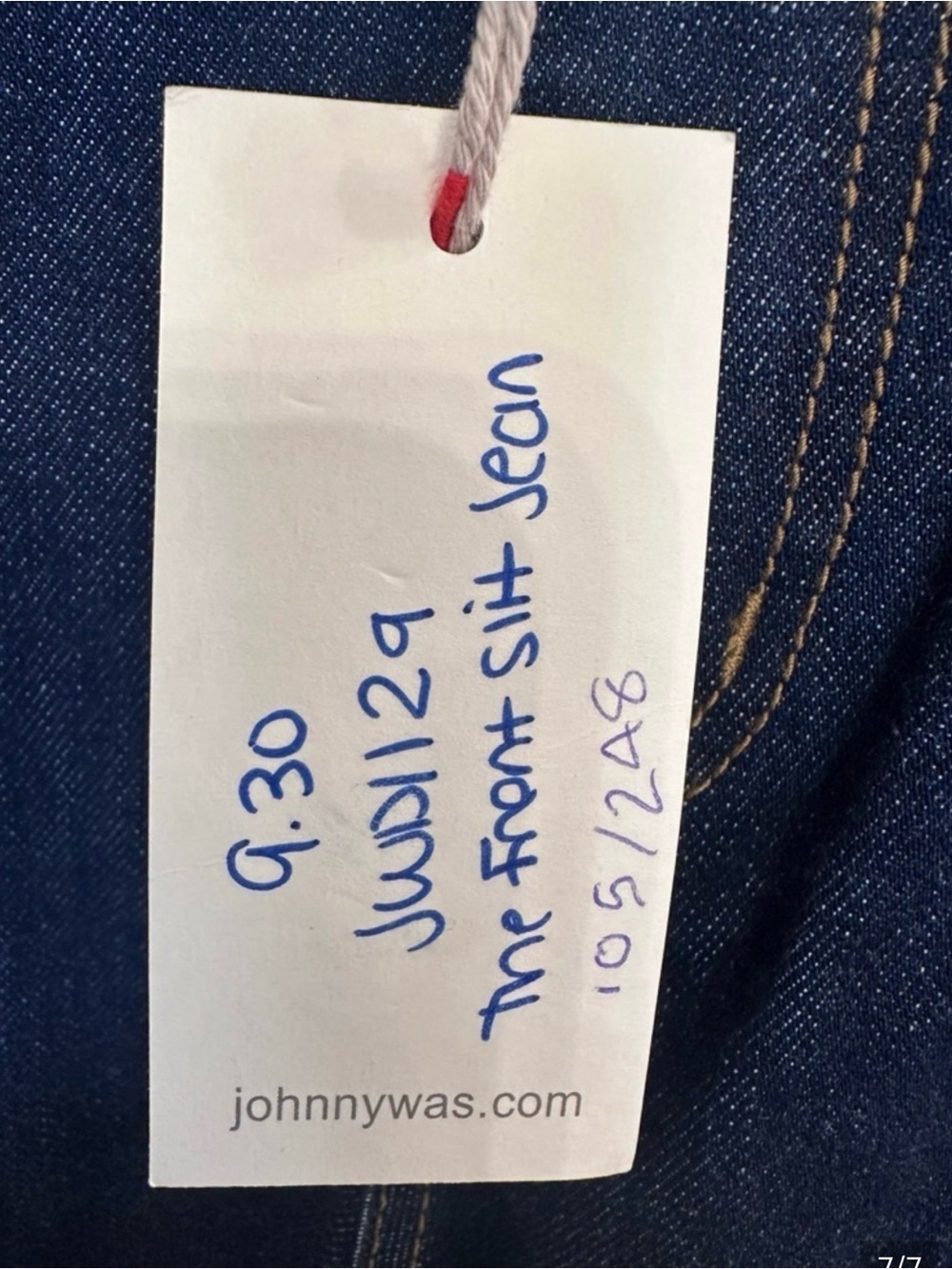 Johnny Was Front Slit Back Embroidery Jeans W/Flare *See Measurements $248 - Picture 7 of 11